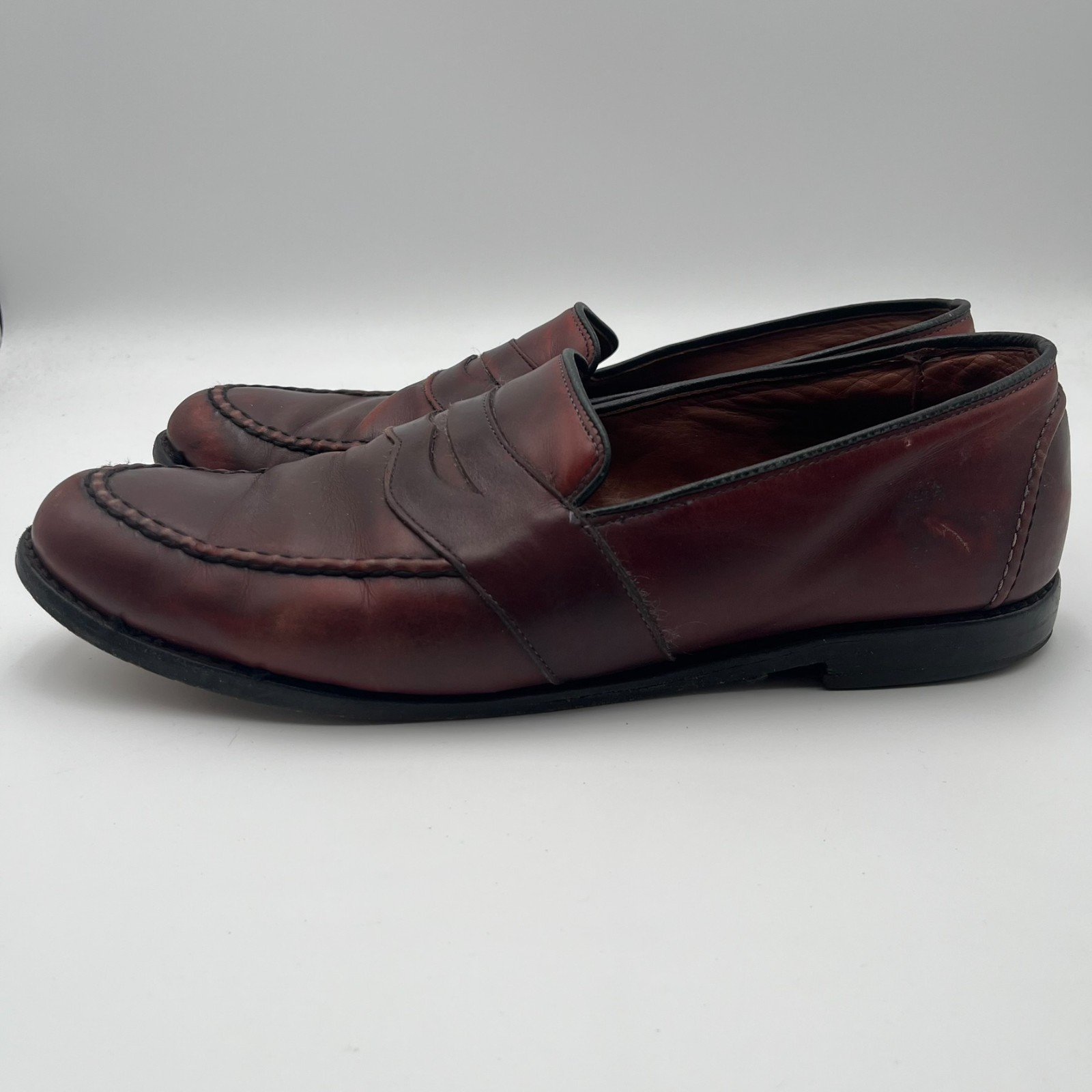 Allen Edmonds Randolph Brown Leather Penny Loafers Dress Shoes Mens 13 *Flaws*