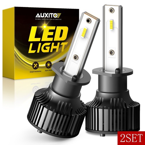 NIGHTEYE AUTO LIGHTING H1 LED Headlight Bulbs, 350% Extremely Bright 9000LM 72W, Car Conversion Kit, 6500K Cool White, 2 PCS