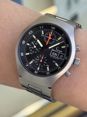 Sinn 157 Vintage Watch Chronograph Automatic Lemania 5100 Mens