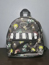 Beetlejuice Mini Backpack Horror Comedy Movie Lydia Sandworms by Bioworld OSFA