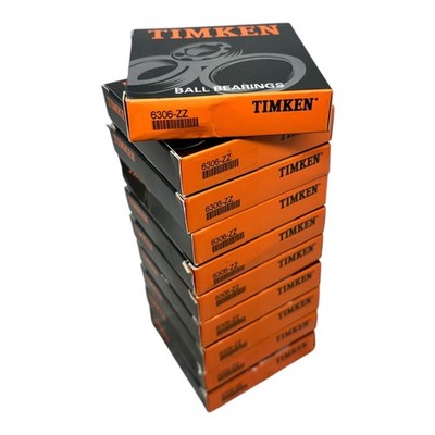 10x Timken 6306-ZZ Rillenkugellager beidseitig Metallabdeckung 30x72x19mm