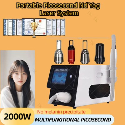 Q Switched ND Yag Laser Tattoo Removal Machine 755nm 1064nm 532nm 1320nm