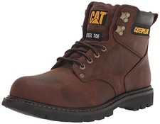 CAT Men's Second Shift Steel Toe 10.5 Dark Brown