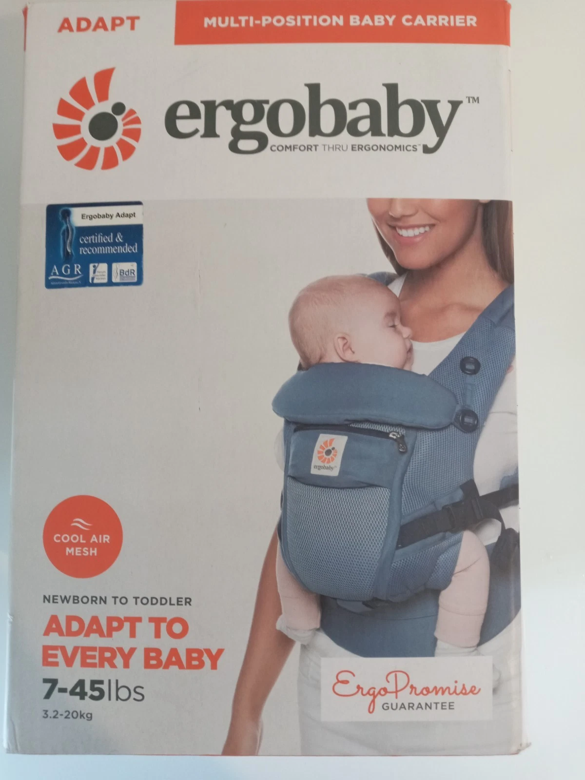 Ergobaby Adapt Baby Carrier, Cool Air Mesh, Slate Blue, New Born to Toddler
Opens in a new window or