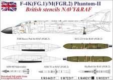 1:32 Decal F-4K/M British Phantom-II (FG.1/FGR.2) full stenci -  UpRise  UR32217