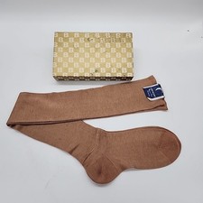 1 Pair Vintage 50s Crescent Misses Fine Hosiery Cotton Stockings 25" Heel to Top