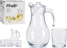 Set Brocca in Vetro 1,8 litri + 4 Bicchieri