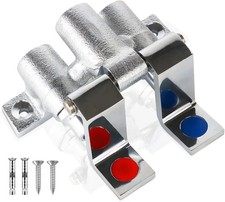LukLoy Brass Double Pedal Valve, Dual Foot Pedal Control for Sink Pedal Faucet 