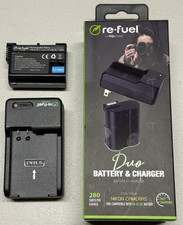 Digipower Digital Camera Battery  Charger Kit For Nikon EN-EL15 Battery - Black