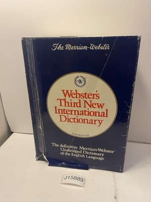 Webster's Third New International Dictionary Unabridged 1986 Merriam Webster Inc