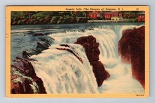 Paterson NJ-New Jersey, Passaic Falls, Antique, Vintage c1945 Souvenir Postcard