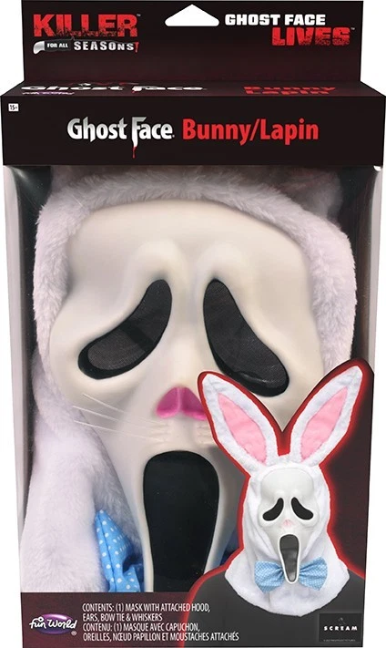 Ghost Face Easter Bunny Mask - Fun World - Image 3 of 4