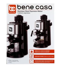 Bene Casa Espresso Maker, Black, 4 CUP