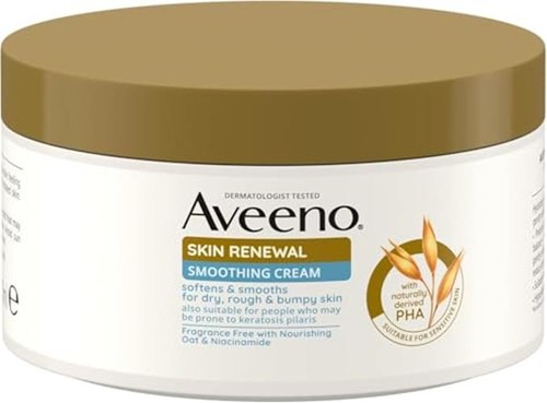 Aveeno Skin Renewal Smoothing Cream (1x 300ml​), Smoothing Cream for Dry,