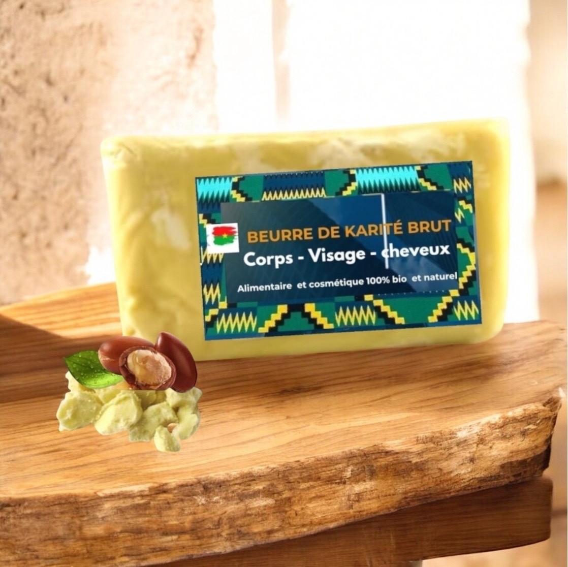 Beurre de karité végétal 1 kg pour le soin des cheveux bouclés et crépus