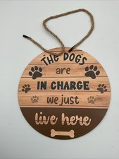 2 Pc Dog Themed Hanging Sign C153081