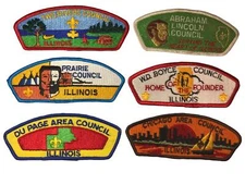 Lot of Illinois Councils 1/2 Dozen BSA CSPs Mint CSP (BHP1770)