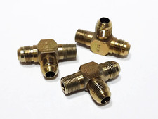 (3) WH TF5755x8 1/2" JIC 37 Tube OD x 3/8" NPT MALE Run Tee Fitting Flare-Twin