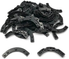 Lego 50 New Black Plates Round Corner 5 x 5 w/ 4 x 4 Curved Cutouts Parts