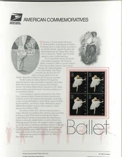 USPS COMMEMORATIVE PANEL #552 BALLET #3237