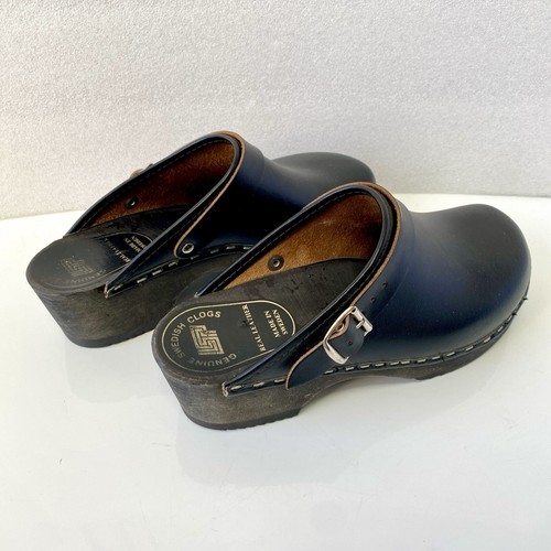 Genuine Swedish Clogs Vintage Made In Sweden Size US Women’s Size 4 Buckle Cute! - Picture 5 of 11