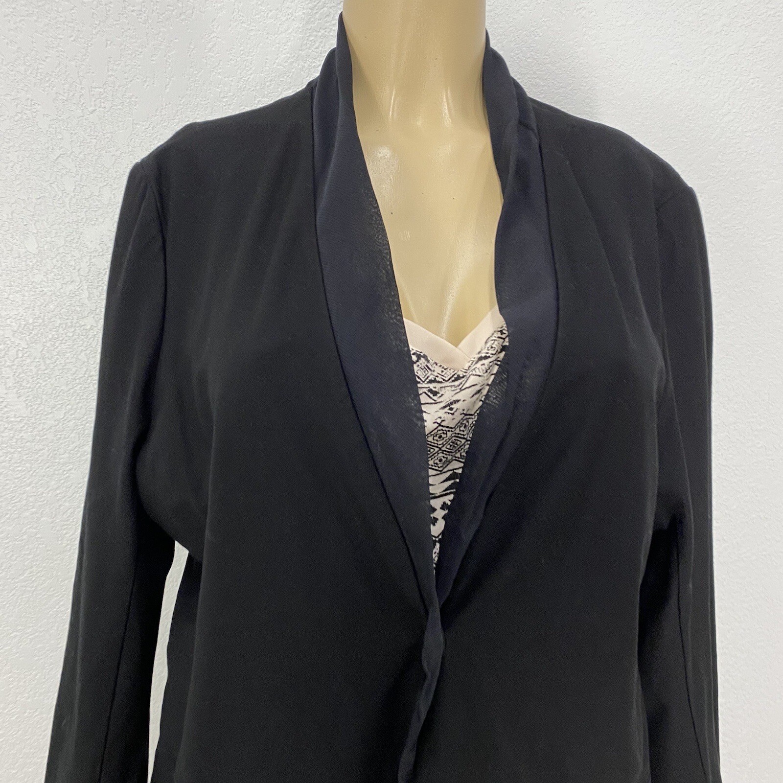 Eileen Fisher Single Snap Crepe Basic Blazer Jack… - image 5
