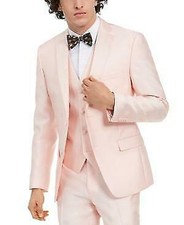 Alfani Mens Slim Fit Contrast Trim Tuxedo Jacket