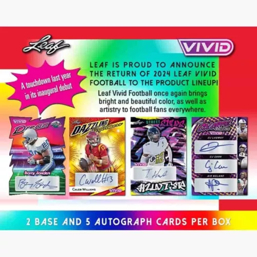 2024 Leaf Vivid Football Hobby BOX factory sealed 24LEFVIV