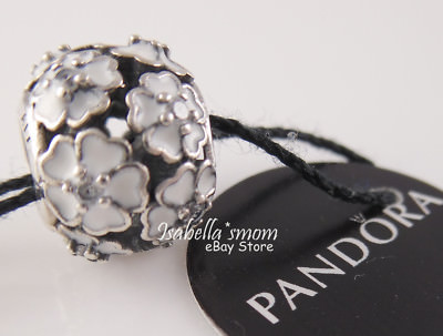 PRIMROSE MEADOW Authentic PANDORA White ENAMEL Floral Charm