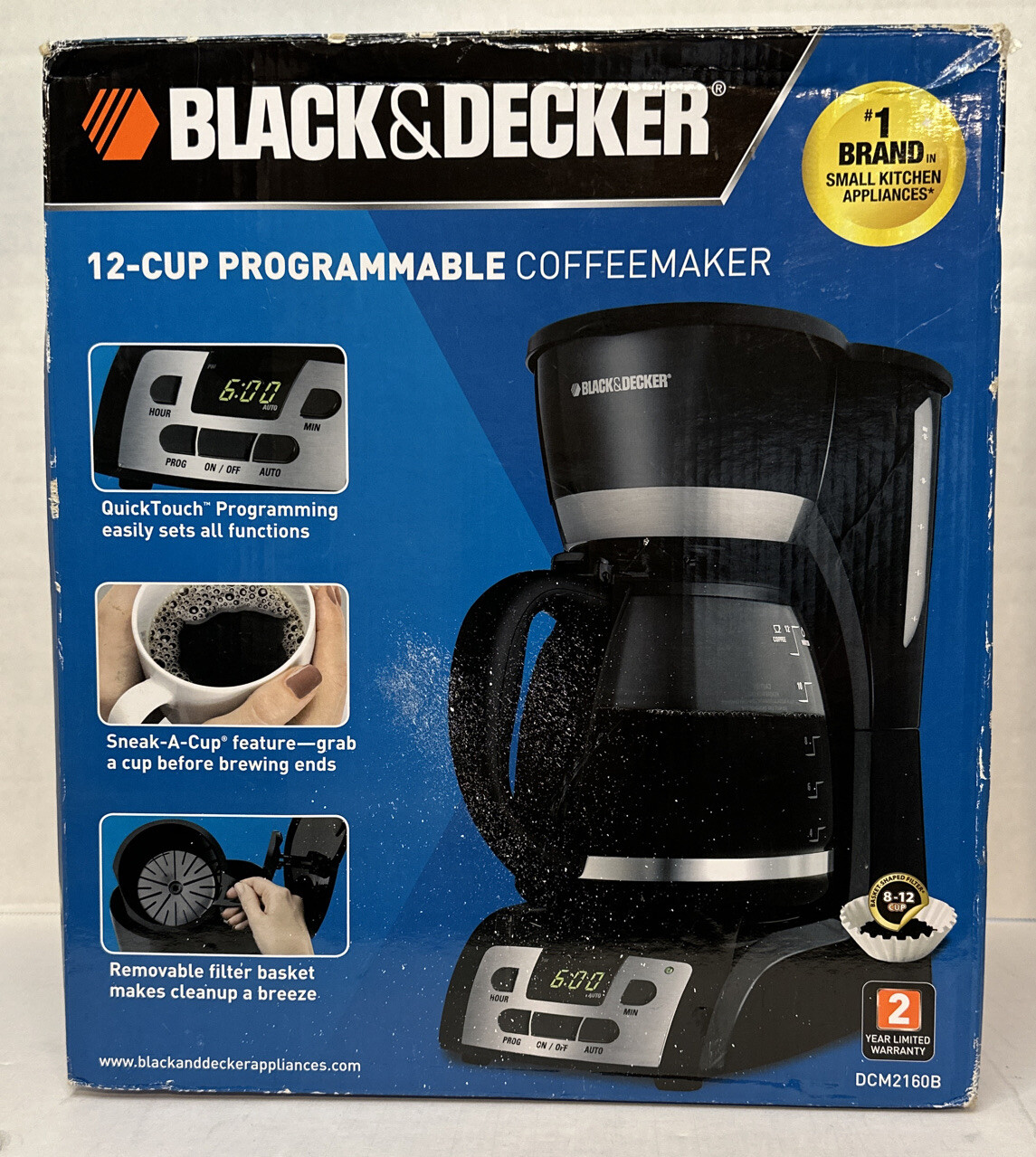 Black+Decker CM1160B 12Cup Programmable Coffee Maker, Black/Stainless
