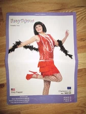 Womens ROARIN 50's FLAPPER Halloween Costume L Lg 14 - 16 Funny Fashion sexy hot