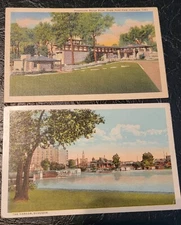 2 DUBUQUE, IOWA POSTCARDS, PARK & HARBOR SE415