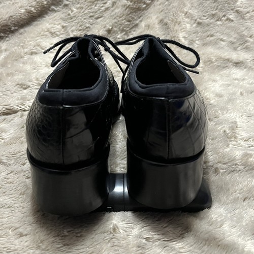 Vintage |NEW Phyllis Poland Italy Black Croc Leather Oxford Shoes Women Sz 7.5B - Picture 12 of 17