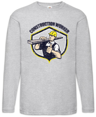 Construction Worker I Langarm T-Shirt Housebuilder Bricklayer Homebuilder