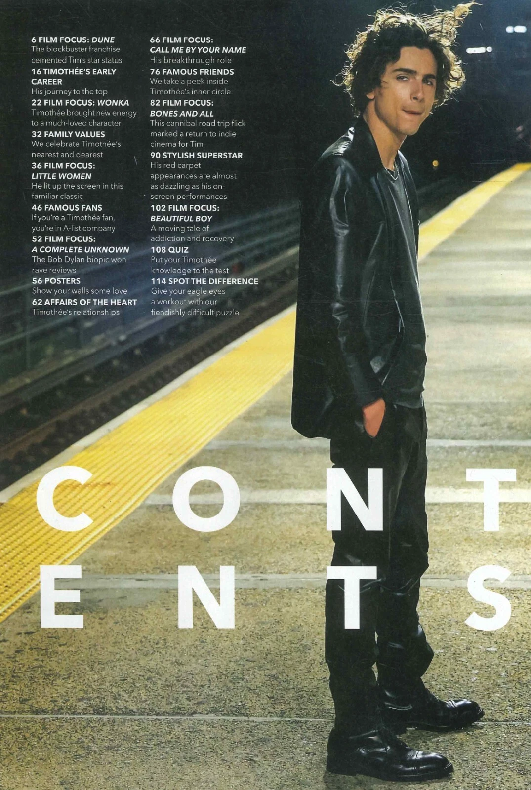 UK Timothée Chalamet Magazine: Dune, Wonka, Little Women, Kings of