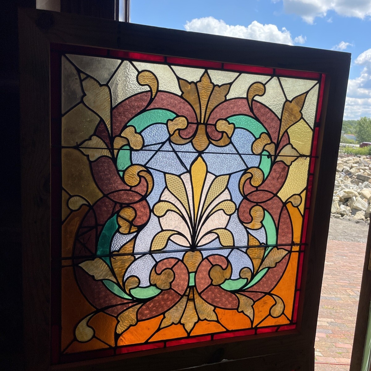 SG 4781 Two available price each antique stained glass
