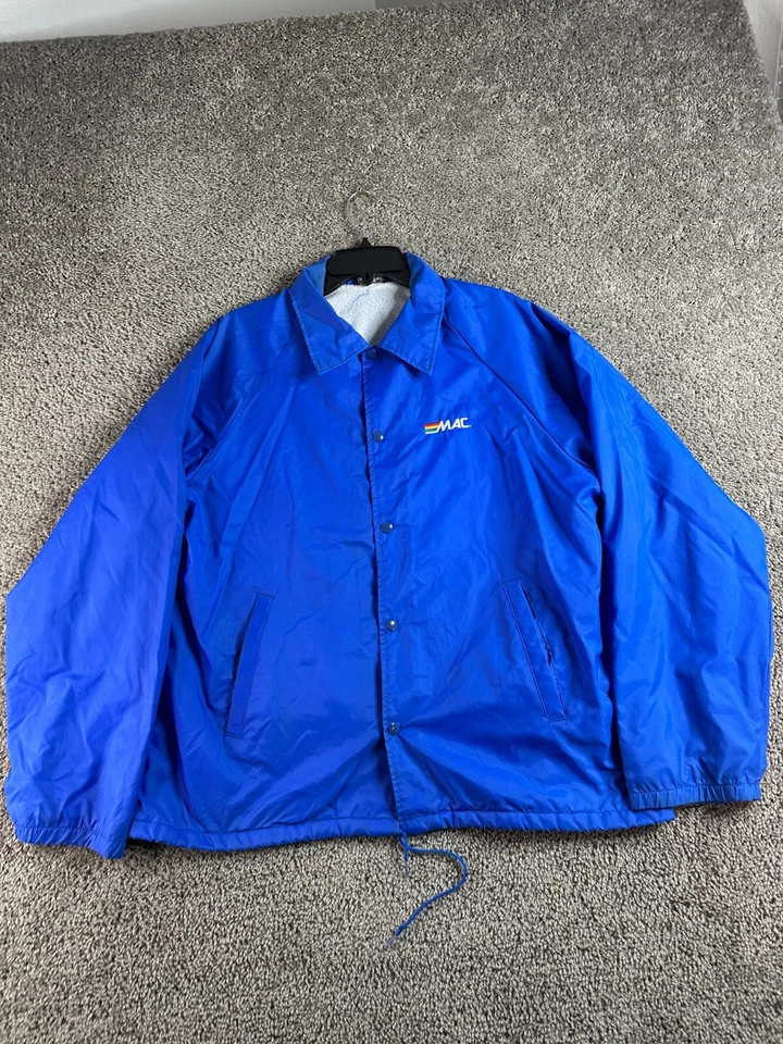 VINTAGE Vantage Custom Classics Jacket Mens XL Blue MAC Bomber Windbreaker 90s - Image 2 of 4