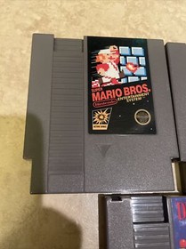Super Mario Bros & Duck Hunt 5 SCREW W/ Dr Mario Nintendo NES Games Tested Works