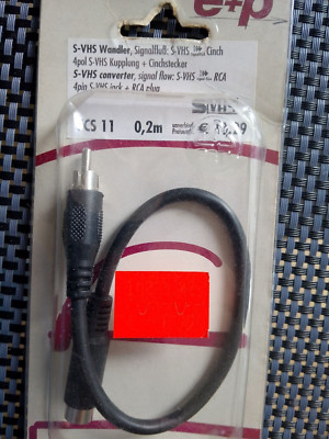 e+p VCS11 S-VHS auf CINCHSTECKER RCA STECKER 20cm VIDEO hochwertiges Rundkabel