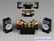 LEGO - DJ Deck w/ Speakers Turntable Vinyl Record Music Disco Booth Minifig Town