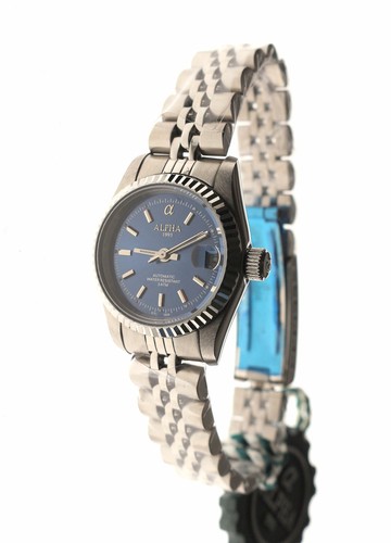 Orologio Alpha Data Meccanico Automatico Acciaio donna quadrante blu | eBay
