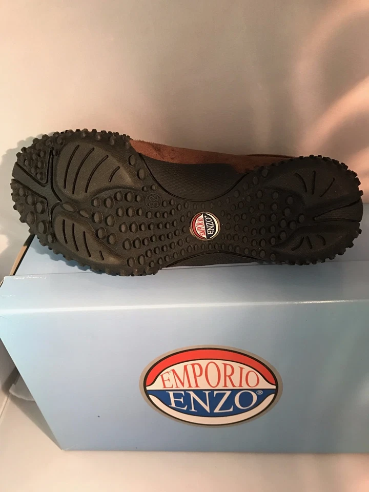 Kids Clogs Shoes Emporio Enzo Slip on Brown Brushed Leather NIB Girls Size 1--2 - Image 3 of 4