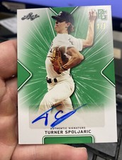 2021 Leaf Perfect Game Turner Spoljaric Green Prospect Auto True 1/1 Invest