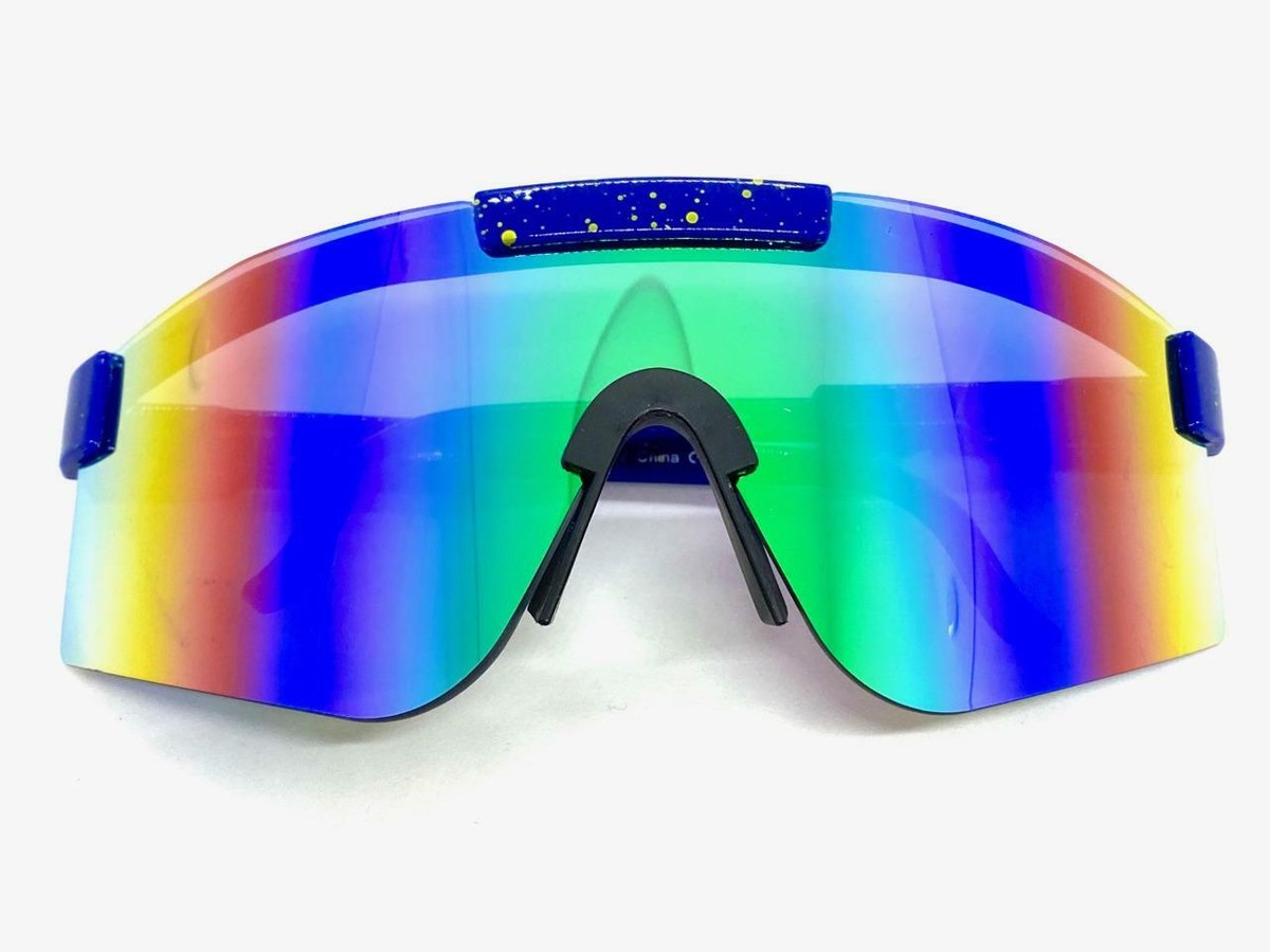 Oversized VINTAGE 80s RETRO SPORTY WRAP AROUND Style SUNGLASSES