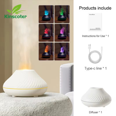 Volcanic Aroma Diffuser Essential Oil Lamp 130Ml USB Portable Air Humidifier wit