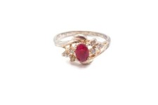 Sterling Silver 925 Ruby CZ Ring Size 9