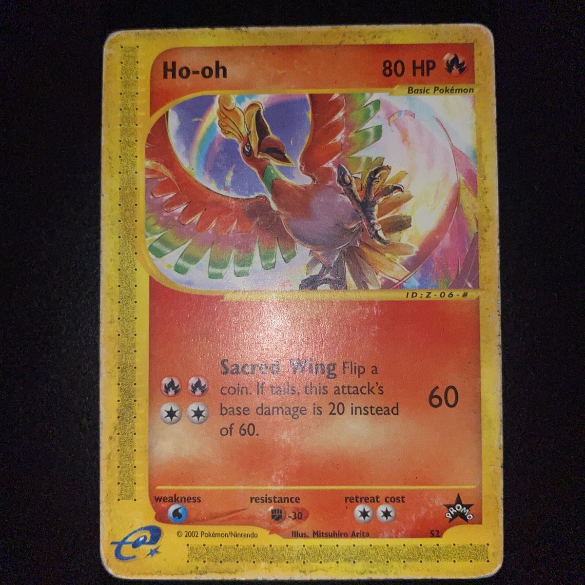 Pokémon TCG Ho-Oh Wizards Black Star Promos 52 Regular E READER