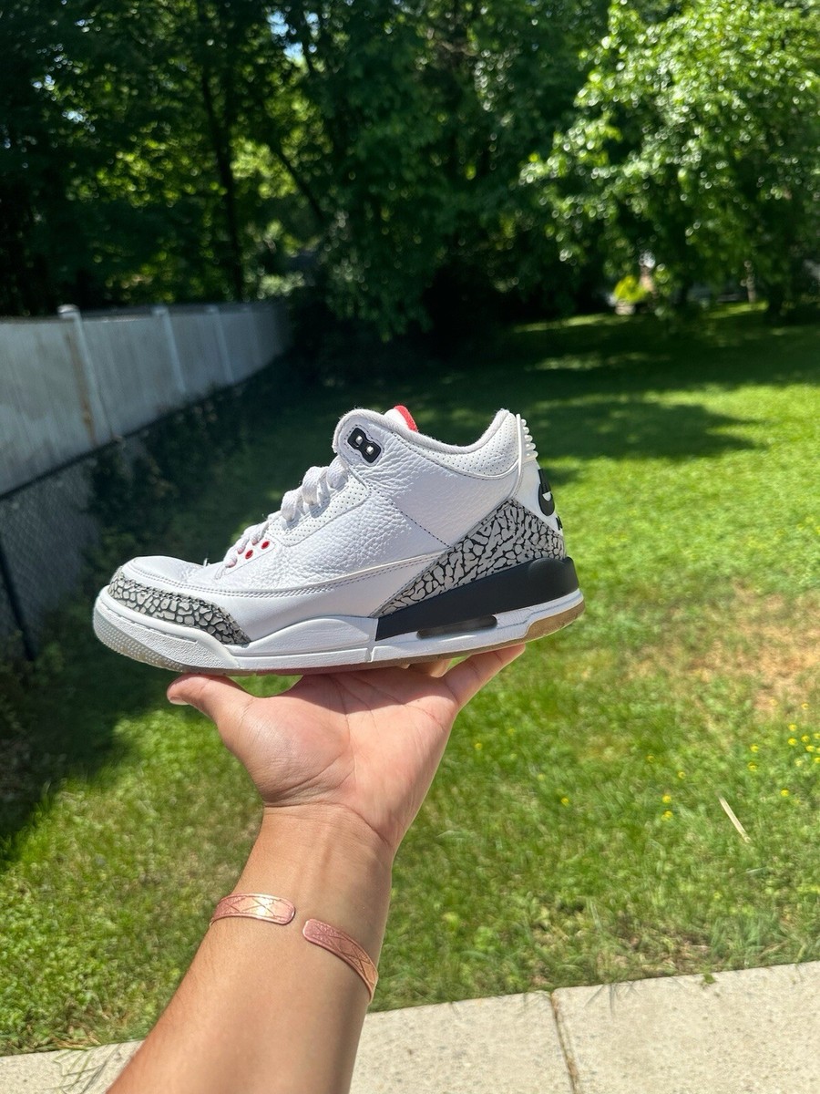 white cement 3s on feet