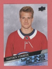 Hayden Verbeek 2020-21 Upper Deck Extended Series YOUNG GUNS Rookie 714 MONTREAL