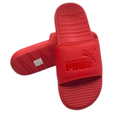 NWT PUMA MSRP $47.99 COOL CAT SPORT MENS RED SLIP ON SLIDES SANDALS SIZE 8 10 11